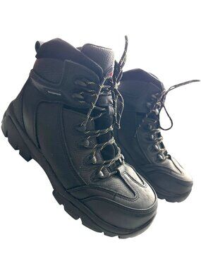Black Work Boots Waterproof Lace Up Avenger Composite To Slip-Resistant Size 10